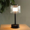 JHY DESIGN Industrial Touch Control Tischlampe 27cm hoch 3-Wege dimmbare Nachttischlampe wiederaufladbare mit Glasschirm für Schlafzimmer Wohnzimmer Esszimmer Außenbereich