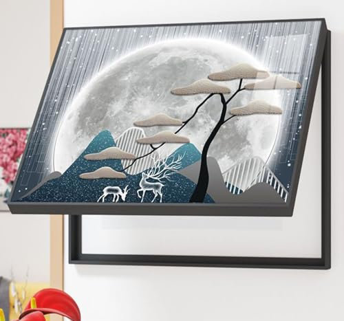 Couvercle de boîte à fusibles décoratif – Compteur électrique avec cadre pour décoration de maison, salon, interrupteur de boîte d'alimentation caché