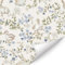 CHDITB Bunny Duck Flower Wallpaper Peel and Stick,Boho Rabbit Floral Wallpaper Self Adhesive(44x300cm) Kids Bedroom Wall Paper,Botanical Wildflower Plant Leaf Wall Mural for Living Room