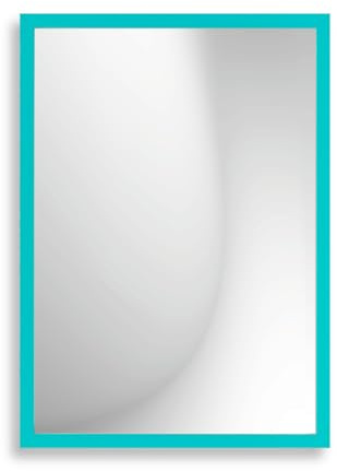 Infantasie Claudia Wandspiegel mit Rahmen nach Maß 30x40 cm, Türkis Pastell | Echtglas, MDF-Profilleiste 30 mm foliert, HDF-Rückwand, Aufhängung horizontal/vertikal, handgefertigt, für Flur & Garderobe
