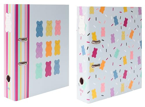 Ordner B'LOG SWEET CANDY A4 2r 8cm schrumpfen 2 Stück 2 Motive