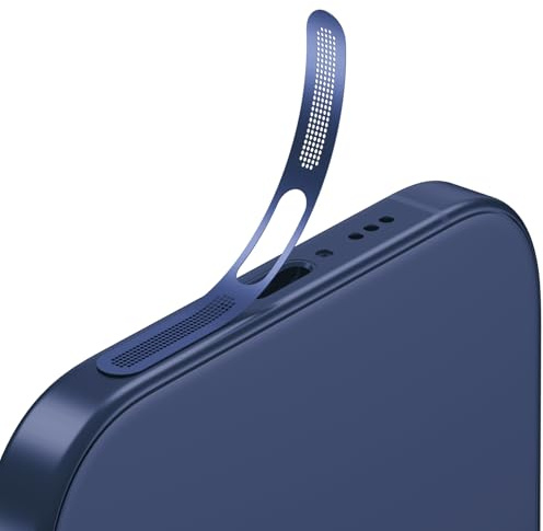 AUZOSL Mesh Staubdichter Aufkleber for iPhone 17 Pro, Tiefblau | 5 Stück Hochwertiges Dust Net Staubschutz für Ladekanal & Lautsprecher, Easy Installation