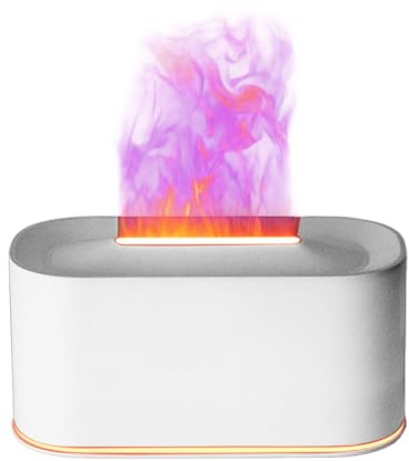 Flammen Aroma Diffuser,220ml Duftgerät mit 7-farbigem Licht - Schlafzimmer Duftdiffusor - für Hausbesitzer Wohnung Wohnzimmer Schlafzimmer Arbeitszimmer Nachttisch Büro Klassenzimmer Hotel