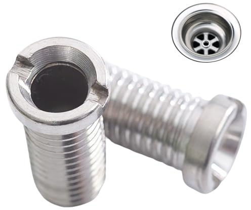 2 Pcs Stainless Steel Sink Bolt & Nut Set, Threaded Screw for Wash Basin Strainer Plug Replacement
