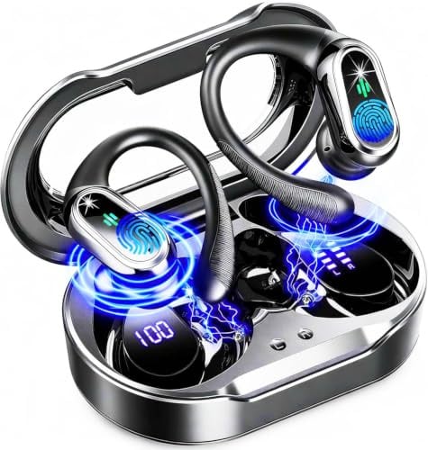 Rolosar Bluetooth Kopfhörer, Kopfhörer Kabellos Bluetooth 5.4 Sport tiefer Bass, In Ear Kopfhörer mit 4 ENC Noise Cancelling Mic, 50 std Spielzeit, IP7 Wasserdicht Ohrhörer LED-Anzeige