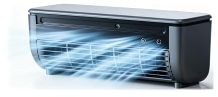 2026 Upgrade Portable Wireless Wall Air Fan, Wall Mounted Fan with 3 Speeds & LEDTouch Screen, Rechargeable Portable Air Refrigeration Spray Machine for Car, for Kitchen, Office RV