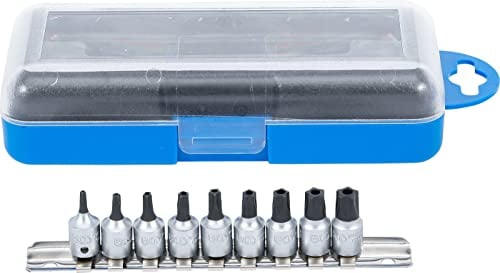 BGS 2355 | Bit-Einsatz-Satz | 6,3 mm (1/4) | TS-Profil (für Torx Plus) mit Bohrung | 9-tlg.