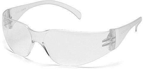 Pyramex Intruder Safety Eyewear, Clear Frame, Clear-Hardcoated Lens