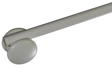 Liedeco Cafehausstange, Scheibenstange 12 mm Holz | 1 Stück - weiß | L 120 cm