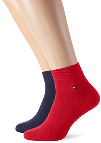 Tommy Hilfiger - Classic Mens Socks - Ankle Socks - Men's Accessories - Tommy Hilfiger Mens Socks - Signature Embroidered Logo - 2 Pack - Blue - 6-8