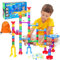 LOYO Marble Run, Marbles Runs with Glass Marbles for Kids, Marble Game STEM Educational Learning Toy, Construction Building Toy Gifts for Boys Girls 4 5 6 7 8 + Year Old