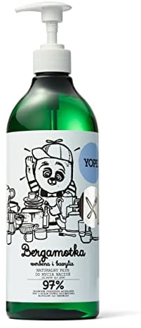 YOPE Cocina Lavajillas Líquido | Desengrasante | Hidrata y nutre la piel de las manos | Extractos de pepino y aloe | 97% Ingredientes naturales | Vegan formula | Bergamota Verbena y Albahaca | 750ml