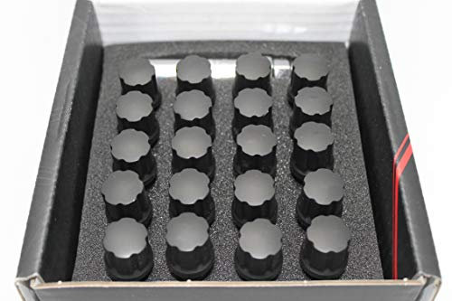 Japón Racing Rueda Tornillos M14 x 1,5 Negro Juego de llave para pernos de rueda, 20 x Llanta Candado