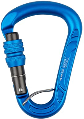 LACD Unisex – Erwachsene Belay HMS Screw Blue Normalkarabiner, 80mm