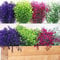 12 Bundles Buissons d'Arbustes Artificiels Fleurs Artificielles Fleurs Plantes Résistantes à UV en Plein Air Buissons Arbustes Artificiels Décoratifs pour Arrangement Floral(Couleur Mixte)