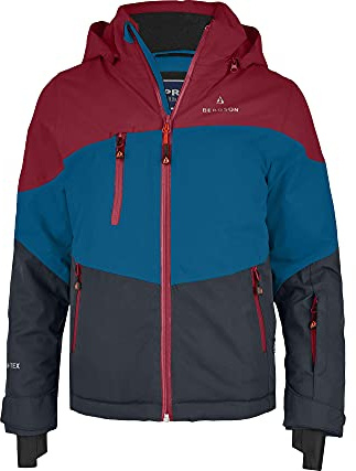 Bergson Volker neo | Kinder Skijacke, die perfekte Skijacke für Junge Abenteurer - warm, funktional und stylisch!, Blue Sapphire [307], 164 - Kinder
