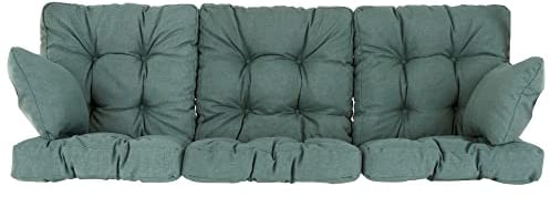 PATIO Hollywoodschaukel Auflage 3 teilig Celebes für Sitzfläche 170 cm mit Seitenkissen Gartenbank Gartenstuhl Polster grün