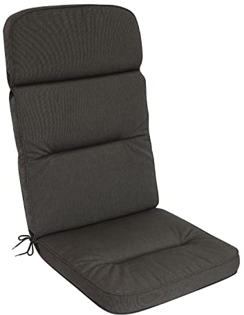 KETTtex EXKLUSIV Auflage Hochlehner Anthrazit I Gartenstuhl Polster 123x50x9cm I KTH3 Sitzauflage weich & pflegeleicht I UV-beständige Stuhlauflage I Sitzkissen chemikalienbeständig