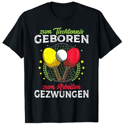 Lustiges Tischtennis Shirt Herren Damen Tischtennisschläger T-Shirt