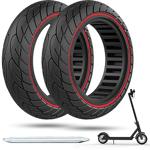 OUXI 10x2.125 Zoll Ersatzreifen Solid Reifen Mit 1 Montagewerkzeug Für Elektro-Scooter Vollgummi Tyre Reifen, 10x2.125 Zoll Ersatzräder,Vollgummi Tyre Reifen,Hochelastischer Elektro Scooter Reifen