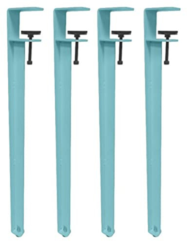 F-Shape Table Clamp Legs,4X Adjustable Metal Table Legs,Iron Furniture Legs,for DIY Coffee Table Dining Desk Console No Drill Table Legs,Includes Protection Pad & Allen Key (71cm,Blue)