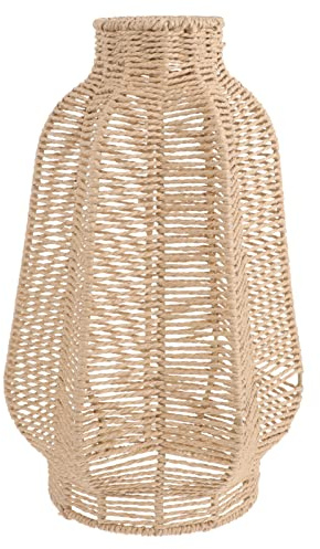Yardwe Vintage Rattan Lampenschirm Für Deckenleuchten Handgefertigte Papiergeflecht-lampenschirme Für Schlafzimmer Esszimmer Und Stilvolle Und Elegante Lichtabdeckung