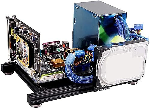 ITX Motherboard PC Computer Case,Mini ITX Open Air Frame Computer Overclock Case Computer Motherboards PC Test Bench, Aluminum Mod Base Motherboard Test Bench Support ATX Power
