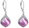 Lila Opal Ohrringe Sterling Silber Filigran irischer keltischer Rosenquarz Stein Tropfen Ohrringe Schmuck Geschenke für Damen Mädchen