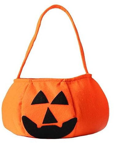 vsilay Süßes oder Saures Kinder-Süßigkeitstüte, niedliche Halloween-Kürbis-Tasche, Kürbis-Tasche für Jungen, Mädchen, Kinder, Partyzubehör