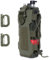 MUCHER Porte-bouteille tactique Molle - Durable - Avec 2 crochets - Pour l'extérieur, la randonnée, la chasse, le camping, l'entraînement, Vert armée., Poche supplémentaire