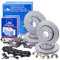 ATE Bremsenset inkl. Bremsscheiben vorne Ø 308 mm belüftet + hinten Ø 294 mm belüftet und Bremsbelägevorne + hinten und Warnkontakt Kompatibel mit VW CALIFORNIA Camper, MULTIVAN, TRANSPORTER T5 + T6