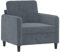 vidaXL Poltrona Grigio Scuro 60 cm Velluto