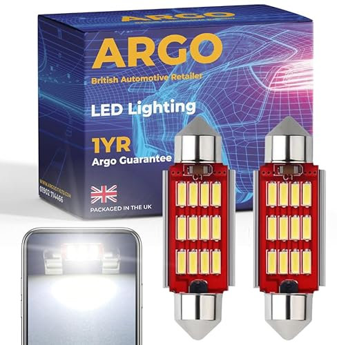36mm 239 Festoon C5w LED Car Bulb License Number Plate Bulb 12 Smd Xenon Bright White Car led Interior lights 272 T4W Dome Reading Map Lamps Boot Light Footwell Bulbs 12v
