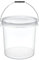 Garronda Cubo con Tapa 20 L para el Almacenamiento de Productos alimenticios y químicos 1 Pieza Transparente GD-0072