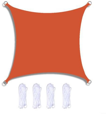 SPORTARC 1 x Sonnensegel, 3 x 4 m, für Camping, Carport, optimale Schattierung, leicht zu reinigen, Orange