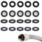 20Pcs Shower Head Filter Gasket 2 Types Faucet Washers 10 Rubber Washers Filter and10 O-Ring Stainless Steel Water Hose Gasket
