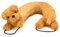 Fowong Heavy Under Door Draught Excluder, 93cm - Cute Dog Designed Door Snake with Hook and Loop, Gold
