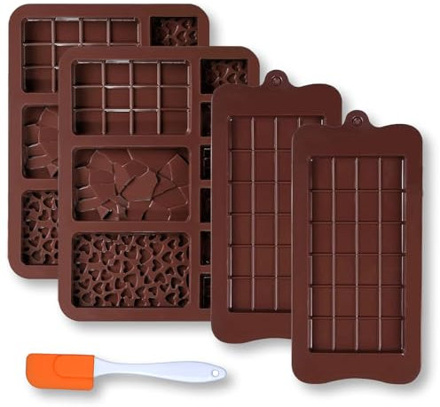LinJunnz 3 Pezzi Stampo Cioccolato, Stampi per Cioccolatini, Silicone Stampini Cioccolatini Antiaderente, Set Stampi per Alimenti Antiaderenti In Silicone, Stampini Silicone per Fare Il Cioccolato