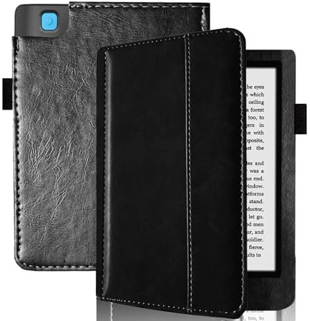 Étui pour Kobo Aura Edition 2 Modèle : N236 6 Pouces eReader PU Cuir Cover pour Kobo Aura Edition 2 PU Cuir Flip Stand Housse de Protection (Noir)