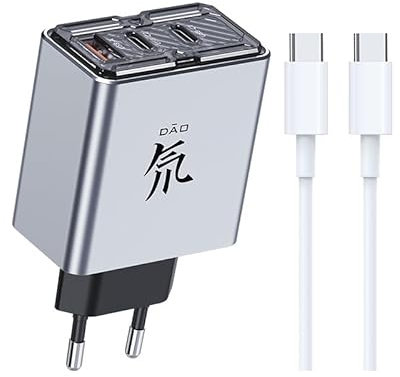 Nubia 100W Cargador USB C GAN con 1M Cable, 3 Puertos Cargador Rápido Admite PPS PD3.0 Compatible con MacBook Pro/Air, iPad Pro, Galaxy S24/S23 Ultra, iPhone 16/15, Xiaomi 15Pro and More