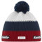 Eisbär Star Pompon Ski Austria Mütze Mehrfarbig – Exklusive Wintermütze mit Merino-Mix, Dreistreifen-Design & Kuschelfleece & Bommel, Skimütze – Offizielles Ski Austria Modell, Perfekt für kalte Tage