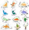 12 PCS Cookie Cutters, Dinosaur Biscuit Cutters, Stainless Steel DIY Dinosaurs Pastry Cutters for Baking, Cute Animal Cookie Biscuit Cutter Set Baking Mould for Kids Dinosaur Party