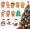 maxtachi 12 Pezzi Ornamento Pan Zenzero Pendenti Natalizi,Pan di Zenzero Appeso Addobbi Albero di Natale con Corda,per la Decorazione Della Casa di Natale