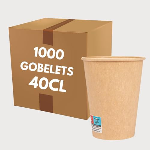 COVR Gobelets kraft (40cl - 14oz / 1000 unités)