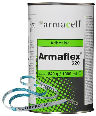 Armaflex Armacell Colle 520 pour plaques et tuyaux en caoutchouc Boîte de 1 l + cordon Scorprotect®