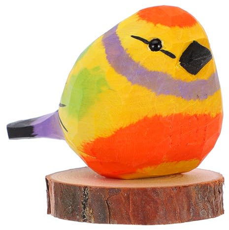 OSOLADY Nordisch Inspirierte Holz Vogelornament Statue für Deko