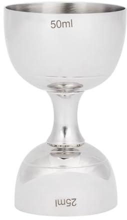 Olympia Stainless Steel Bulb Jigger 25ml and 50ml Measures | Dual-sided design ensures precise portion control in busy bars; robust rust-resistant metal is simple to wipe clean.