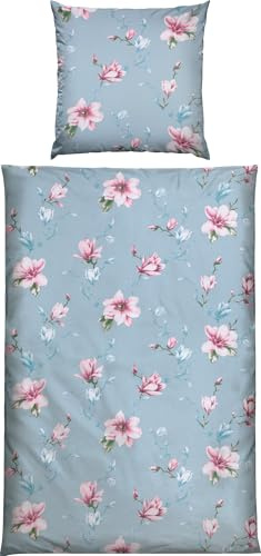 REDBEST Bettwäsche Single-Jersey bleu Größe 1x 155x220 cm + 1x 80x80 cm