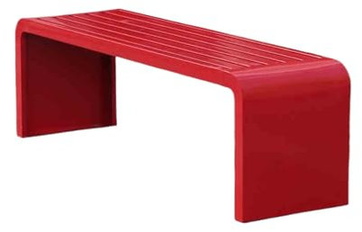 Gartenbank Wetterfest Verzinktes Rohr Einteiliges Schweißen Sitzbank Outdoor Mehrfarben Parkbank Pflegeleicht für Garten Park Hof Veranda Balkon(Red,100 * 40 * 45cm)
