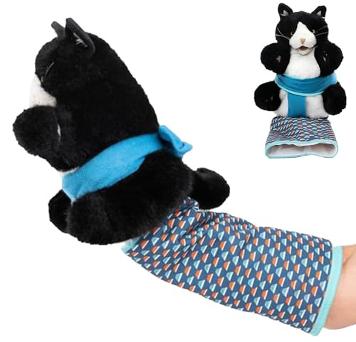 Sicherer Spielhandschuh, Plüsch-Wrestling-Spielzeug, Katzen-Wrestling-Puppe, stabile Polsterung, sicheres interaktives Spielen, 20 x 5 x 25 cm, für Katzen jeden Alters, bleiben Sie, glücklich